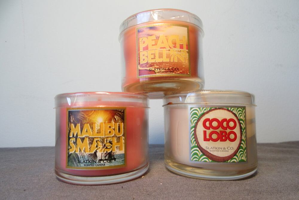 3 Bath & Body Slatkin & Co Mini Candles 1.3 oz Each New 3 Scents